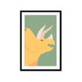 Picture of Yellow Triceratops _GroupedProduct_Rectangle_Portrait_Mini_ _GroupedProduct_Rectangle_Portrait_Framed_Matted_