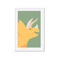 Picture of Yellow Triceratops _GroupedProduct_Rectangle_Portrait_Mini_ _GroupedProduct_Rectangle_Portrait_Framed_Matted_