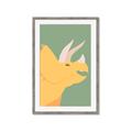 Picture of Yellow Triceratops _GroupedProduct_Rectangle_Portrait_Mini_ _GroupedProduct_Rectangle_Portrait_Framed_Matted_