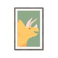 Picture of Yellow Triceratops _GroupedProduct_Rectangle_Portrait_Mini_ _GroupedProduct_Rectangle_Portrait_Framed_Matted_