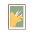 Picture of Yellow Triceratops _GroupedProduct_Rectangle_Portrait_Mini_ _GroupedProduct_Rectangle_Portrait_Framed_Matted_