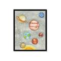 Picture of Watercolour Solar System I _GroupedProduct_Rectangle_Portrait_Mini_ _GroupedProduct_Rectangle_Portrait_Framed_Matted_