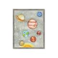 Picture of Watercolour Solar System I _GroupedProduct_Rectangle_Portrait_Mini_ _GroupedProduct_Rectangle_Portrait_Framed_Matted_