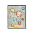 Picture of Watercolour Solar System I _GroupedProduct_Rectangle_Portrait_Mini_ _GroupedProduct_Rectangle_Portrait_Framed_Matted_
