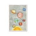 Picture of Watercolour Solar System I _GroupedProduct_Rectangle_Portrait_Mini_ _GroupedProduct_Rectangle_Portrait_Framed_Matted_