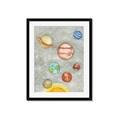 Picture of Watercolour Solar System I _GroupedProduct_Rectangle_Portrait_Mini_ _GroupedProduct_Rectangle_Portrait_Framed_Matted_