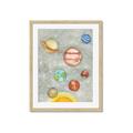Picture of Watercolour Solar System I _GroupedProduct_Rectangle_Portrait_Mini_ _GroupedProduct_Rectangle_Portrait_Framed_Matted_