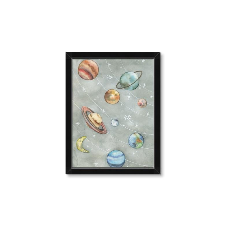 Picture of Watercolour Solar System II _GroupedProduct_Rectangle_Portrait_Mini_ _GroupedProduct_Rectangle_Portrait_Framed_Matted_