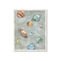 Picture of Watercolour Solar System II _GroupedProduct_Rectangle_Portrait_Mini_ _GroupedProduct_Rectangle_Portrait_Framed_Matted_