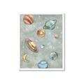 Picture of Watercolour Solar System II _GroupedProduct_Rectangle_Portrait_Mini_ _GroupedProduct_Rectangle_Portrait_Framed_Matted_