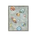 Picture of Watercolour Solar System II _GroupedProduct_Rectangle_Portrait_Mini_ _GroupedProduct_Rectangle_Portrait_Framed_Matted_