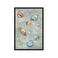 Picture of Watercolour Solar System II _GroupedProduct_Rectangle_Portrait_Mini_ _GroupedProduct_Rectangle_Portrait_Framed_Matted_