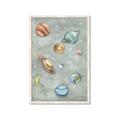 Picture of Watercolour Solar System II _GroupedProduct_Rectangle_Portrait_Mini_ _GroupedProduct_Rectangle_Portrait_Framed_Matted_