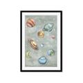 Picture of Watercolour Solar System II _GroupedProduct_Rectangle_Portrait_Mini_ _GroupedProduct_Rectangle_Portrait_Framed_Matted_