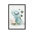 Picture of Sleepy Dino _GroupedProduct_Rectangle_Portrait_Mini_ _GroupedProduct_Rectangle_Portrait_Framed_Matted_