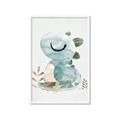 Picture of Sleepy Dino _GroupedProduct_Rectangle_Portrait_Mini_ _GroupedProduct_Rectangle_Portrait_Framed_Matted_