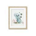 Picture of Sleepy Dino _GroupedProduct_Rectangle_Portrait_Mini_ _GroupedProduct_Rectangle_Portrait_Framed_Matted_