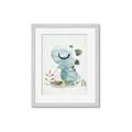 Picture of Sleepy Dino _GroupedProduct_Rectangle_Portrait_Mini_ _GroupedProduct_Rectangle_Portrait_Framed_Matted_