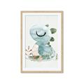 Picture of Sleepy Dino _GroupedProduct_Rectangle_Portrait_Mini_ _GroupedProduct_Rectangle_Portrait_Framed_Matted_