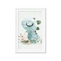 Picture of Sleepy Dino _GroupedProduct_Rectangle_Portrait_Mini_ _GroupedProduct_Rectangle_Portrait_Framed_Matted_