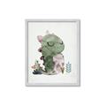 Picture of Smiley Dino _GroupedProduct_Rectangle_Portrait_Mini_ _GroupedProduct_Rectangle_Portrait_Framed_Matted_