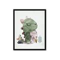 Picture of Smiley Dino _GroupedProduct_Rectangle_Portrait_Mini_ _GroupedProduct_Rectangle_Portrait_Framed_Matted_