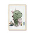 Picture of Smiley Dino _GroupedProduct_Rectangle_Portrait_Mini_ _GroupedProduct_Rectangle_Portrait_Framed_Matted_