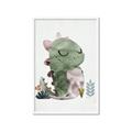 Picture of Smiley Dino _GroupedProduct_Rectangle_Portrait_Mini_ _GroupedProduct_Rectangle_Portrait_Framed_Matted_