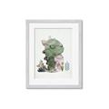 Picture of Smiley Dino _GroupedProduct_Rectangle_Portrait_Mini_ _GroupedProduct_Rectangle_Portrait_Framed_Matted_