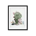 Picture of Smiley Dino _GroupedProduct_Rectangle_Portrait_Mini_ _GroupedProduct_Rectangle_Portrait_Framed_Matted_
