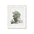 Picture of Smiley Dino _GroupedProduct_Rectangle_Portrait_Mini_ _GroupedProduct_Rectangle_Portrait_Framed_Matted_