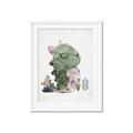 Picture of Smiley Dino _GroupedProduct_Rectangle_Portrait_Mini_ _GroupedProduct_Rectangle_Portrait_Framed_Matted_