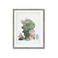 Picture of Smiley Dino _GroupedProduct_Rectangle_Portrait_Mini_ _GroupedProduct_Rectangle_Portrait_Framed_Matted_