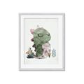 Picture of Smiley Dino _GroupedProduct_Rectangle_Portrait_Mini_ _GroupedProduct_Rectangle_Portrait_Framed_Matted_
