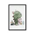 Picture of Smiley Dino _GroupedProduct_Rectangle_Portrait_Mini_ _GroupedProduct_Rectangle_Portrait_Framed_Matted_