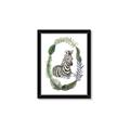 Picture of Palm Wreath Zebra _GroupedProduct_Rectangle_Portrait_Mini_ _GroupedProduct_Rectangle_Portrait_Framed_Matted_