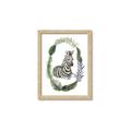 Picture of Palm Wreath Zebra _GroupedProduct_Rectangle_Portrait_Mini_ _GroupedProduct_Rectangle_Portrait_Framed_Matted_