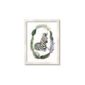 Picture of Palm Wreath Zebra _GroupedProduct_Rectangle_Portrait_Mini_ _GroupedProduct_Rectangle_Portrait_Framed_Matted_