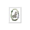Picture of Palm Wreath Zebra _GroupedProduct_Rectangle_Portrait_Mini_ _GroupedProduct_Rectangle_Portrait_Framed_Matted_