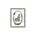 Picture of Palm Wreath Zebra _GroupedProduct_Rectangle_Portrait_Mini_ _GroupedProduct_Rectangle_Portrait_Framed_Matted_