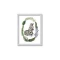 Picture of Palm Wreath Zebra _GroupedProduct_Rectangle_Portrait_Mini_ _GroupedProduct_Rectangle_Portrait_Framed_Matted_