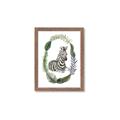 Picture of Palm Wreath Zebra _GroupedProduct_Rectangle_Portrait_Mini_ _GroupedProduct_Rectangle_Portrait_Framed_Matted_