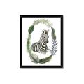 Picture of Palm Wreath Zebra _GroupedProduct_Rectangle_Portrait_Mini_ _GroupedProduct_Rectangle_Portrait_Framed_Matted_