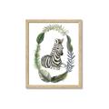 Picture of Palm Wreath Zebra _GroupedProduct_Rectangle_Portrait_Mini_ _GroupedProduct_Rectangle_Portrait_Framed_Matted_