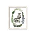 Picture of Palm Wreath Zebra _GroupedProduct_Rectangle_Portrait_Mini_ _GroupedProduct_Rectangle_Portrait_Framed_Matted_