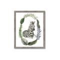 Picture of Palm Wreath Zebra _GroupedProduct_Rectangle_Portrait_Mini_ _GroupedProduct_Rectangle_Portrait_Framed_Matted_