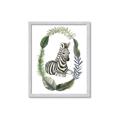 Picture of Palm Wreath Zebra _GroupedProduct_Rectangle_Portrait_Mini_ _GroupedProduct_Rectangle_Portrait_Framed_Matted_