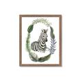 Picture of Palm Wreath Zebra _GroupedProduct_Rectangle_Portrait_Mini_ _GroupedProduct_Rectangle_Portrait_Framed_Matted_