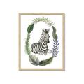 Picture of Palm Wreath Zebra _GroupedProduct_Rectangle_Portrait_Mini_ _GroupedProduct_Rectangle_Portrait_Framed_Matted_