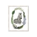 Picture of Palm Wreath Zebra _GroupedProduct_Rectangle_Portrait_Mini_ _GroupedProduct_Rectangle_Portrait_Framed_Matted_